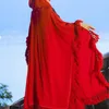 Wear Travel Red pour les femmes Cape et Châle du sichuan manteau ethnique Long