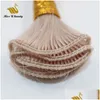 Human Hair Weaves 2 Bundles Remy Hand Tie Weft Weave High Quality Humanhair Extension Wholesale Color Customizable Drop Delivery Produ Dhmsl