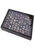 Botte di gioielli sacchetti di velluto 100 slot anelli per anelli di visualizzazione Scatola vetrina Solto per vassoio per vassoio con coperchio LXHJEWE9885696