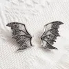 Hårtillbehör 2 stycken/Set Black Bat Wing Wing Clips for Women Punk Gothic Vampire Devil Wings Girl