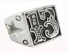 FANSSTEEL stainless steel vintage mens or wemens jewelry SIGNET lucky EVIL 13 cutout star BIKER RING number RING 10W3331366378621