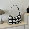 Bolsas noturnas 2024 bolsas de moda para mulheres com estampa de vaca saco de ombro de mulheres de grande capacidade