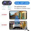 IP Cameras Hiseeu 4K 8MP Dual Lens PTZ Wifi IP Camera 8X Zoom Outdoor HD Full Color Night Vision Human Detection Video Surveillance Cameras 240413