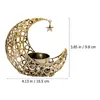 Candlers porte-métaux Tablette de chandelier Moon Moon Modeling Gold Decor Ornement Ornement Dîner de bougies Vintage Hollow