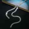 Hangende kettingen kristal strass tassel choker voor vrouwen splicing chain knop lange statement sieraden