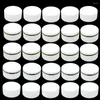 Bouteilles de rangement 100pcs 20g 20 ml Jar crème cosmétique en plastique blanc avec un couvercle de traction intérieur transparent bouteille de voyage vide petite capacité