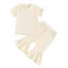 Zestawy odzieży Mama S Sunshine maluch dziewczynka letnia ubrania marszczenie koszulki z krótkim rękawem