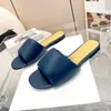 Slippers Summer Female Lazy 2024 Candy Colors Genuine Leather Material Sandals Comfort Foot Feel Round Toe Women Home Shoes