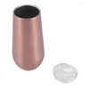 Tumbler 16 pacchetti di champagne senza stelo flauti di vino Tumbler 6 oz doppio isolato con coperchi cocktail infrangibili