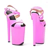 Модель танцевальной обуви показывает Wome Fashion 23CM/9INCHES PU Верхняя платформа Sexy High Heels Sandals Pole 014