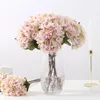 Decoratieve bloemen Simulatie Hydrangea Takken zijde nep bruiloft decor kunstmatige bloem paarse hortensia's bloemen slaapkamer kamer decoratie