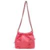 Drawstring Women Fashion Handbag Chain Bowknot Bucket Bag Casual Shoulder Purse Everyday for Shopping Work Travel