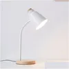 Tischlampen moderne nordische LED -Lampe Lesen Nacht Lesen Sie Massivholz Touch Schatten Schatten Leuchtstudium für Wohnzimmer Schlafzimmer Nacht