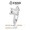 حلقات الكتلة #52 YSDD Light Luxury 925 Sterling Silver Ring for Women 2 Gall Graintmother Chermosan Diamond Ladies Simvisite