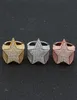 copper gold silver rosegold color plated quality stone star shape hip hop jewerly rings mens iced out diamond rings2747901