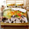 Bedding Sets Small Golden RetrieverBedding Set Animal Dog Duvet Cover Kids Adult Bedclothes Home Textile Quilt Comforter Covers Colorfast