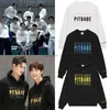 女性のパーカースウェットシャツkpop pitbabe Star autunt Winter Letter Printe Pullover Khaki Hooded Top Coat Women Man O-Neck Reflective Black Y2K Hoodie 240413