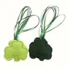 Decoratieve beeldjes St. Patrick's Day sfeerdecoratie met viltgroene klaver katoenen vulling hangende hangende feestbenodigdheden