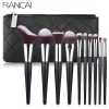 Shadow Rancai 10st Hight Quality Makeup Borstes Set Foundation Powder Blush Eyeshadow Sponge Brush Soft Hair Cosmetic Borsts Tools Tools