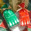 Enveloppe-cadeau 23,5 14,5 cm 50pcs Sac de conception d'arbre de Noël vert rouge Party Party Plastic Packaging Sacs AS