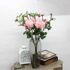 Decorative Flowers 1 Piece Silk Flower Dahlia Rose Artificial Head Wedding Decoration DIY Wreath Gift Box Scrapbooking Craft Fake M6