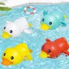 Игрушки для ванн детские игрушки для купания уток мультфильм животные кит краб -бассейн Вода игра в цепь часовые игрушки для детей 240413