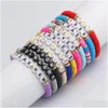 Kościa 11pcs Taylor Swiftie Bracelets Bracelets Ustaw surfer Heishi koraliki nieustraszone literę Urok Stackable Soft Clay Boho Break Dhdam