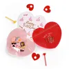 Gift Wrap 10Pcs Heart Shaped Self Sealing Bag Pink Red Display Window Jewelry Storage Pouch Cookie Packaging Wedding Party Decor