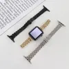 Slim Metal Armband Seven Pärlor Rostfritt stålrem för Apple Watch 45mm 41mm 38mm 42mm 49mm 40mm 44mm Watchband IWatch Bands Series 8 7 6 5 4 3 9 Ultra2 Tillbehör