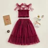 Clothing Sets FOCUSNORM 2-6Y Toddler Kids Girls Summer Clothes Sleeveless Smocked Crop Tops Mesh Lace Tulle Skirts