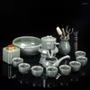 Teaware Sets Travel Complete Tea Set Cup Chinese Semi Automatic Ceremony Tools Afternoon Service Juego De Te Accessories WSW40XP