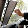 Car Sunshade Protection Accessories Retractable Sun Shade Protector Parasol Front Window Er Curtains Interior Windshield Drop Delivery Dh6Ls