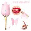 Vibrationägg Rose Masturbator 3rd Rose Slicking Vibrator Jumping Egg For Women Nipple Clitoris Stimulate Vagina Masturbation 240401