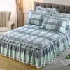 Sängkläder sätter bomulls tre-delade sängdrag tjock dammtät utan halksäng