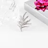 Avec des pierres latérales Sinleery Unique Fashion Feather en forme de cristal anneaux pour femmes en or argent couleur de mariage bijoux Année cadeau JZ017 SSB