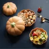 Bottiglie di stoccaggio a doppio strato per casa zucca seccata secca snack carina creatificati contenitori alimentari di alimentari di halloween caramelle