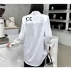 2024SS Designer Blusa Mulher Camisa Carta de Moda Bordado Graphic Mangas compridas Camisa casual com botão de lapela solta top