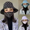 Berretti con maschera di lavoro agricolo cappello largo polvere di polvere di polvere secco proteggere il collo anti-uv crema solare