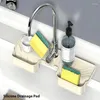 Kök förvaring silikon kran matta med svamp mångsidig dränering toalett tvål dräneringsfläckstänk torkning