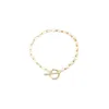 Strand Minar Koreaanse mode zoetwater parel Pearl splitsen holle link ketting armbanden voor vrouwen 14K echte goud vergulde koperen accessoires