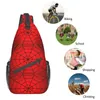 Backpack Spide Web Cartoon Cross Chest Bag Men Women Polyester Casual For Shcool Work Outdoor Hiking Travel Bags