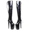 Scarpe da ballo laijianjinxia 23cm/9inch PU Platfort femminile Upper Women High Teli moderni Over the Knee Boots Pole 093