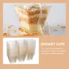 Disposable Cups Straws Ice Cream Bowls Transparent Cup Party Supply Pudding Storage Mini Mousse Parfait Dessert Shop