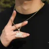 Ny hiphophalsband av högsta kvalitet med rostfritt stål diamant inlagd brev krona hänge halsbandsgatan trend mångsidig tillbehör bijoux smycken krage