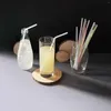 Tek kullanımlık bardak pipetler 100pcs renkli içme bükülebilir plastik saman düğün barı kokteyl içecek uzun 21cm