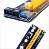 Black USB3.0 Interface PCIe Adaptateur Adaptateur Câble Adaptateur Large 4pin Graphics Extension Cable Ver006