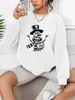 Sweatshirts Mens Hoodies Sweatshirts Snowman Print Pullover Casual Loose Fashion Long-Sleeved Sweatshirt Solid Color Womens Top 240412