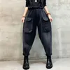 Jeans pour femmes femmes Vintage plaid patchwork streetwear décontracté y2k pantalon harem automne