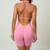 Lu Sport Bra Set Seamless Yoga Jumpsuits Sports Fiess Peach Hip Lifting Aerial Beauty Backs Suit Workout Clotes Gym Jumpsuit for WOM