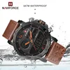 Herren Uhren auf Luxusmarke Männer Leder Sport Uhren Naviforce Herren Quarz LED Digitale Uhr wasserdichte Militärhandlings Uhr 240409